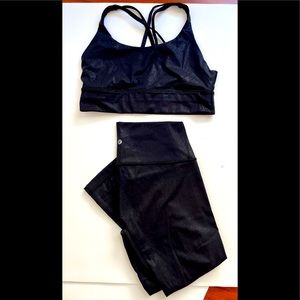 LULULEMON BUNDLE - bra & leggings Black luster